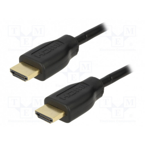 CH0037; Cable; HDMI 1.4; HDMI plug,both sides; 2m; black; LOGILINK