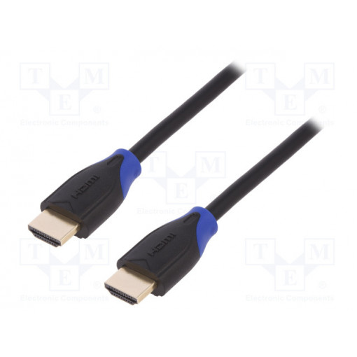 CH0064; Cable; HDMI 2.0; HDMI plug,both sides; 5m; LOGILINK