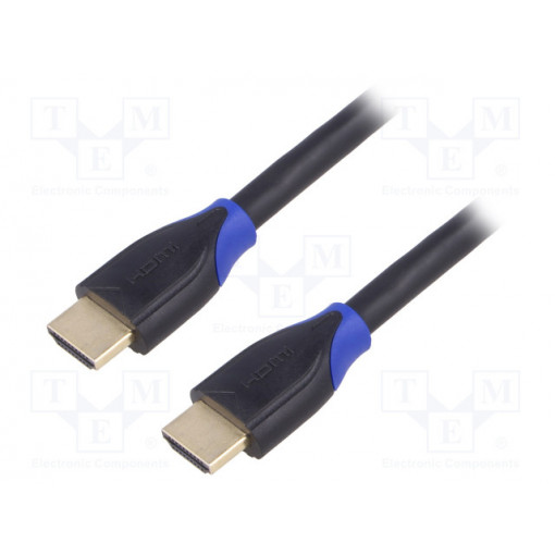 CH0065; Cable; HDMI 2.0; HDMI plug,both sides; 7.5m; LOGILINK