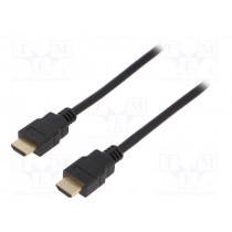 CH0078; Cable; HDMI 2.1; HDMI plug,both sides; 2m; black; LOGILINK