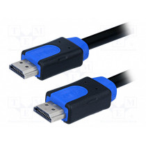 CHB1102; Cable; HDMI 1.4; HDMI plug,both sides; 2m; blue,black; LOGILINK