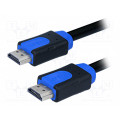 CHB1103; Cable; HDMI 1.4; HDMI plug,both sides; 3m; blue,black; LOGILINK