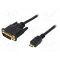 CHM002; Cable; DVI-D (18+1) plug,HDMI mini plug; 1m; black; LOGILINK