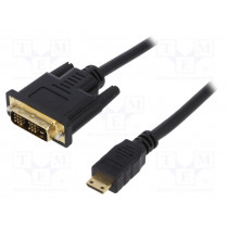 CHM004; Cable; DVI-D (18+1) plug,HDMI mini plug; 2m; black; LOGILINK