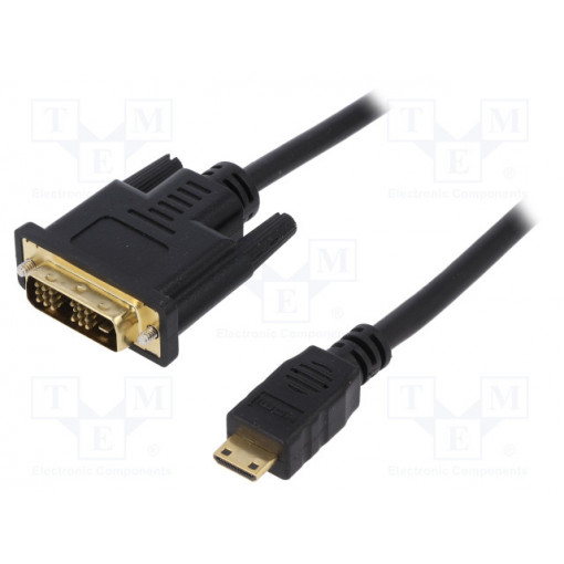 CHM004; Cable; DVI-D (18+1) plug,HDMI mini plug; 2m; black; LOGILINK