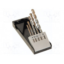 T3111; Drill set; Application: concrete; Pcs: 5; Mat: steel; for concrete; C.K