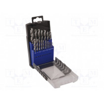 T3103; Drill set; Application: metal; Pcs: 19; Mat: HSS; for metal; C.K
