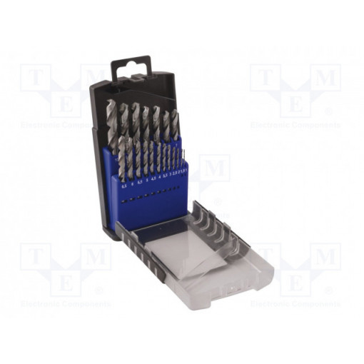 T3103; Drill set; Application: metal; Pcs: 19; Mat: HSS; for metal; C.K