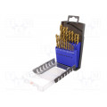 T3291; Drill set; Application: metal; Pcs: 19; Mat: HSS; for metal; C.K