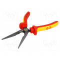431014; Pliers; insulated,straight,half-rounded nose,elongated; 200mm; C.K