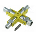T4451-2; Key; for control cabinets; 96x92mm; rotating tips; C.K T4451-2; Key; for control cabinets; 96x92mm; rotating tips; C.K