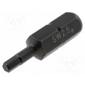T4560 HEX25; Screwdriver bit; Allen hex key; HEX 2,5mm; Overall len: 25mm; C.K