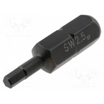 T4560 HEX25; Screwdriver bit; Allen hex key; HEX 2,5mm; Overall len: 25mm; C.K