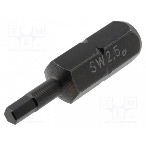 T4560 HEX25; Screwdriver bit; Allen hex key; HEX 2,5mm; Overall len: 25mm; C.K