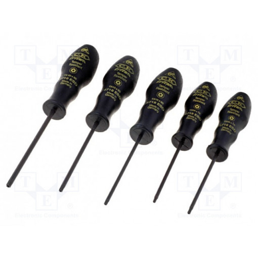 T4730ESD; Kit: screwdrivers; Pcs: 5; Torx® with protection; ESD; C.K