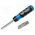 T4829D; Kit: screwdriver bits; 9pcs; Pozidriv,Allen hex key,flat; 230mm; C.K