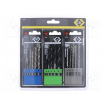 T3064B; Drill set; Application: for stone,wood,metal,plastic; Pcs: 16; C.K