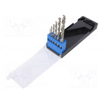 T3101; Drill set; Application: metal; Pcs: 6; Mat: HSS; for metal; C.K