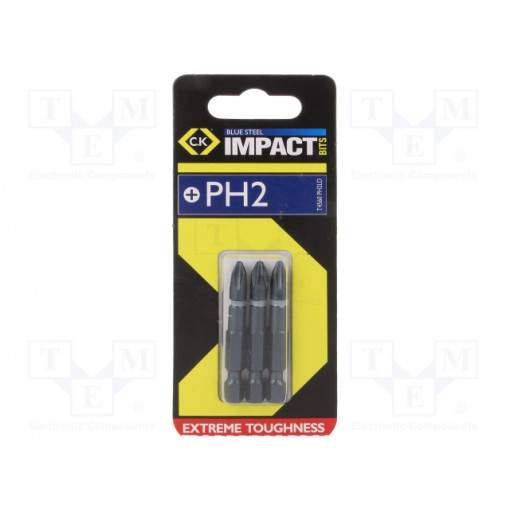 T4560 PH2LD; Screwdriver bit; Phillips; PH2; Overall len: 50mm; 3pcs; Torsion; C.K