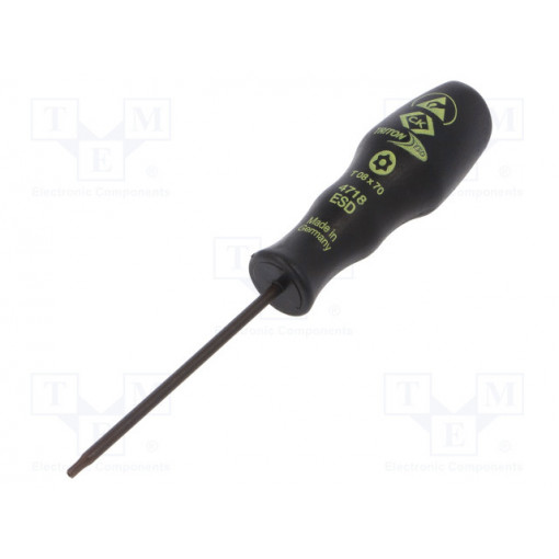 T4718ESD 08; Screwdriver; Torx® with protection; T8H; ESD; Series: Triton ESD; C.K