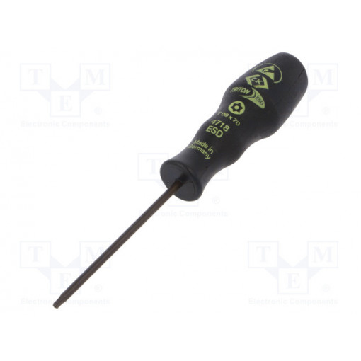 T4718ESD 09; Screwdriver; Torx® with protection; T9H; ESD; Series: Triton ESD; C.K