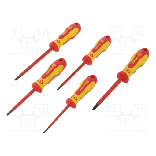 T4728; Kit: screwdrivers; Pcs: 5; insulated; 1kVAC; Phillips,slot; C.K