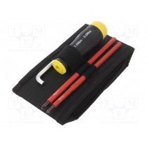 T4821; Kit: screwdrivers; dynamometric,insulated; 1kVAC; MOD; Size: 1,2; C.K