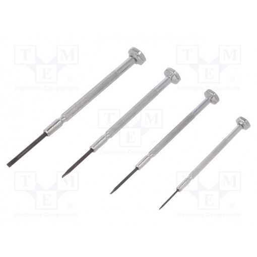 T4852P; Kit: screwdrivers; Pcs: 4; precision; slot; C.K