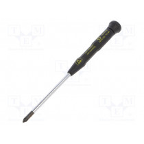 T4875X ESD 1; Screwdriver; Pozidriv®; precision; PZ1; ESD; Series: Xonic ESD; C.K