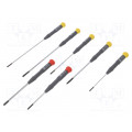 T4883X; Kit: screwdrivers; Pcs: 7; precision; Phillips,slot; C.K