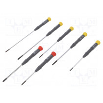 T4883X; Kit: screwdrivers; Pcs: 7; precision; Phillips,slot; C.K