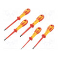 T49182D; Kit: screwdrivers; Pcs: 5; insulated; 1kVAC; Phillips,slot; C.K