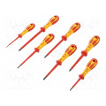 T49193D; Kit: screwdrivers; Pcs: 7; insulated; 1kVAC; Pozidriv®,slot; C.K