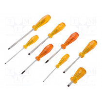 T4999B; Kit: screwdrivers; Pcs: 8; Pozidriv®,slot; C.K
