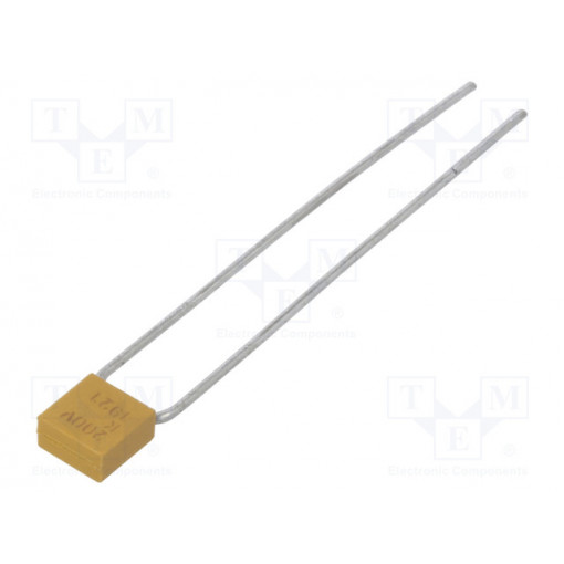 CK05BX101K; Capacitor: ceramic; 100pF; 200VDC; ±10%; 500V; KEMET