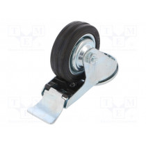 CKJS-SG 80W-HC; Transport wheel; Ø: 80mm; W: 25mm; H: 105mm; 50kg; Mat: rubber; RADER