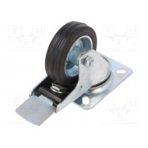 CKPW-SG 80W-HC; Transport wheel; Ø: 80mm; W: 25mm; H: 105mm; torsional with lock; RADER