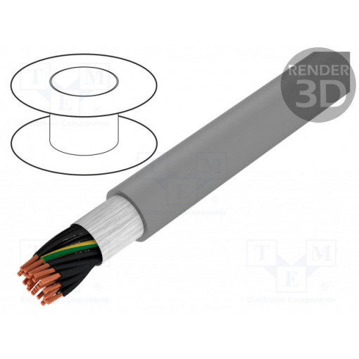 0026107; Wire: control cable; ÖLFLEX® FD CLASSIC 810; 25G0,5mm2; PVC; grey; LAPP KABEL