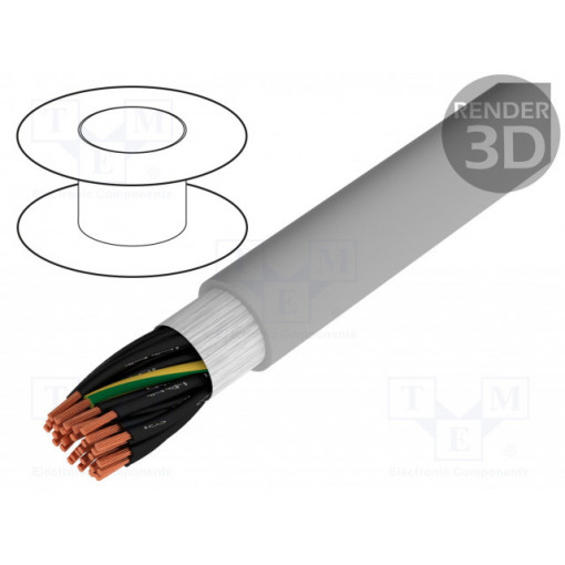 0026108; Wire: control cable; ÖLFLEX® FD CLASSIC 810; 30G0,5mm2; PVC; grey; LAPP KABEL