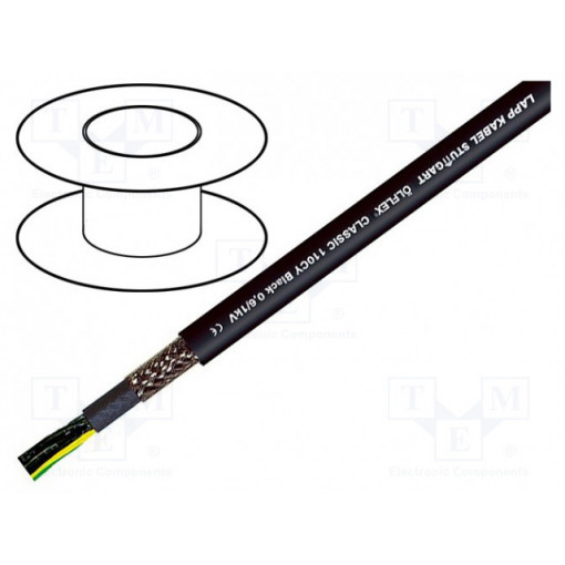 1121270; Wire; ÖLFLEX® CLASSIC 110 CY BLACK; 4x1mm2; tinned copper braid; LAPP KABEL