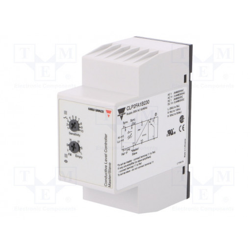 CLP2FA1B230; Module: level monitoring relay; conductive fluid level; 230VAC; CARLO GAVAZZI CLP2FA1B230; Module: level monitoring relay; conductive fluid level; 230VAC; CARLO GAVAZZI