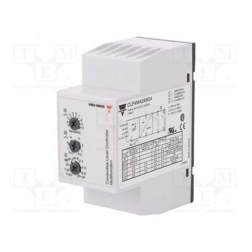 CLP4MA2AM24; Module: level monitoring relay; conductive fluid level; 24VAC; CARLO GAVAZZI CLP4MA2AM24; Module: level monitoring relay; conductive fluid level; 24VAC; CARLO GAVAZZI