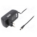 CLW-2412-W2E-EB; Power supply: switched-mode; 12VDC; 2A; Out: 5,5/2,1; 24W; Plug: EU; CELLEVIA POWER