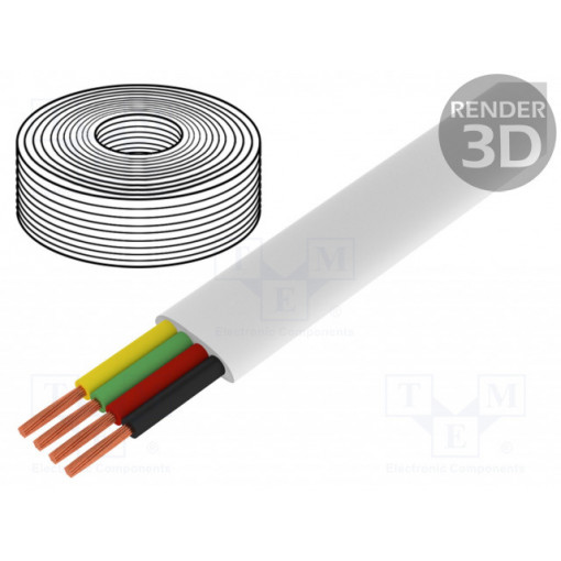 CM04W; Wire: telecommunication cable; stranded; white; 100m; 0÷60°C; LOGILINK CM04W; Wire: telecommunication cable; stranded; white; 100m; 0÷60°C; LOGILINK