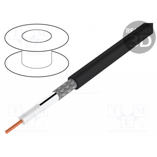 CNT-400; Wire: coaxial; CNT-400; solid; CCA; PE; black; Ø10.29mm; CommScope CNT-400; Wire: coaxial; CNT-400; solid; CCA; PE; black; Ø10.29mm; CommScope