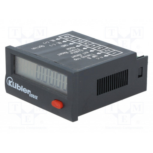 6.135.012.850; Counter: electronical; LCD; working time; Body dim: 48x24x48mm; KUBLER 6.135.012.850; Counter: electronical; LCD; working time; Body dim: 48x24x48mm; KUBLER