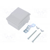 COLOR.5; Enclosure: junction box; X: 80mm; Y: 90mm; Z: 48mm; ABS; light grey; TEKO