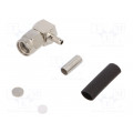 CONREVSMA012; Plug; SMA; reverse,female; angled 90°; 50Ω; RG174; for cable; LINX TECHNOLOGIES