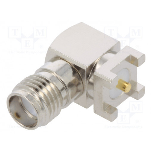 CONSMA002-SMD; Socket; SMA; female; horizontal; 50Ω; SMT; on PCBs; teflon; LINX TECHNOLOGIES