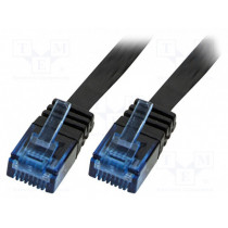 CP0134B; Patch cord; U/UTP; 5e; stranded; CCA; PVC; black; 1m; 30AWG; LOGILINK